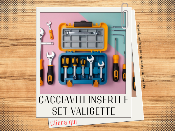 Cacciaviti inserti e set valigette
